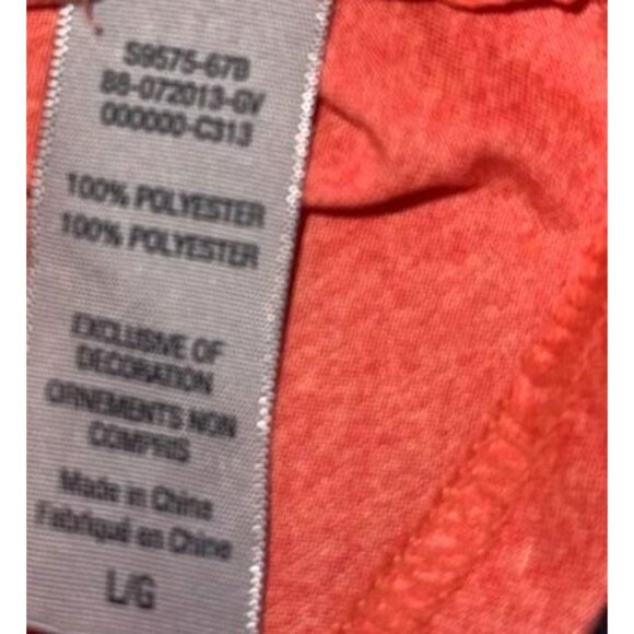 Champion Coral Open Back Activewear Top Womens L/G 100% Polyester Lightweight & - Picture 3 of 5